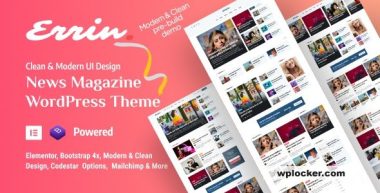 Errin v2.0.3 – Personal Blog WordPress Theme