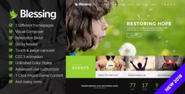 Blessing v1.7.10 – Responsive Theme for Church Websites