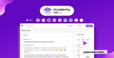 Academy LMS Pro v3.7.0 – All-in-One WordPress LMS Plugin For Your Online Courses