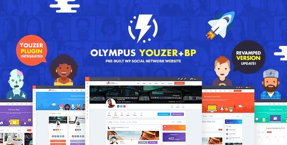 Olympus v4.0.5 – Powerful BuddyPress Theme for Social Networking