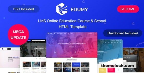 Edumy – LMS Online Education Course & School HTML Template