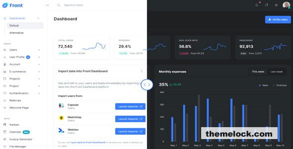 Front v2.1.1 – Admin & Dashboard Template