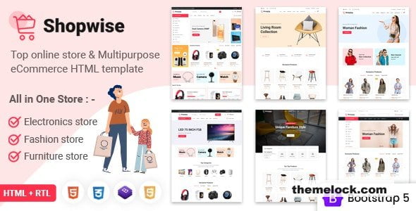 Shopwise v1.3 – eCommerce Multipurpose Bootstrap 5 HTML Template