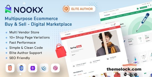Nookx v1.4.3 – Multipurpose Ecommerce and Buy & Sell – Digital Marketplace HTML Template with Admin Panel