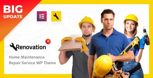 Renovation v4.3.5 – Repair Service, Home Maintenance Elementor WP Theme