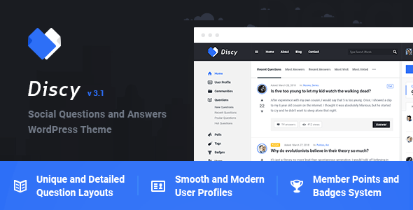 Discy v5.5.3 – Social Questions and Answers WordPress Theme