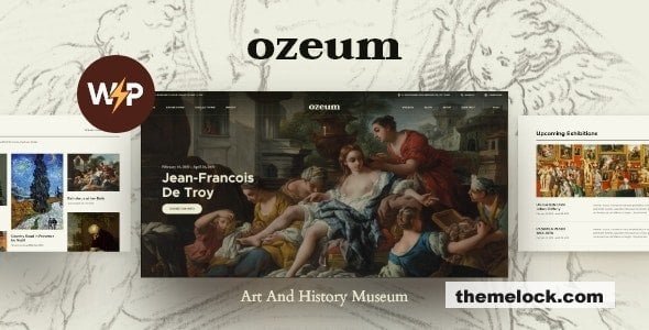Ozeum v1.2.2 – Modern Art Gallery and Creative Online Museum WordPress Theme +RTL