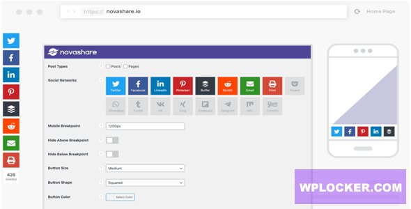 Novashare v1.4.7 – WordPress Social Sharing Plugin