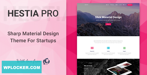 Hestia Pro v3.1.1 – Sharp Material Design Theme For Startups  nulled