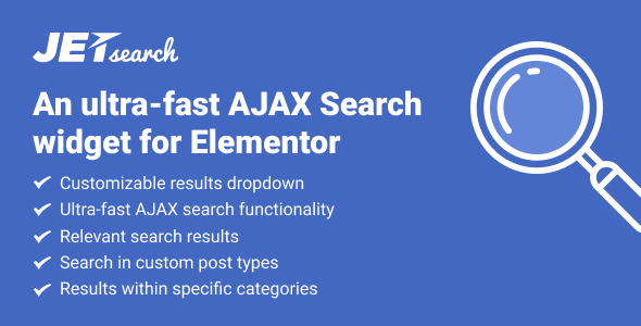 JetSearch v3.2.2 – AJAX Search widget for Elementor