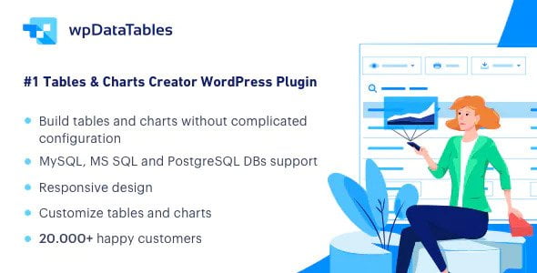 wpDataTables v6.1 – Tables and Charts Manager for WordPress