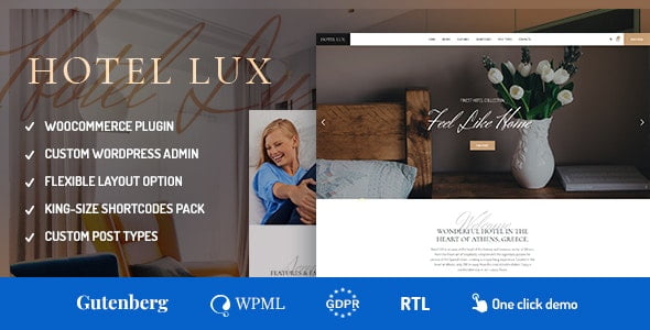 Hotel Lux v1.2.7 – Resort & Hotel WordPress Theme