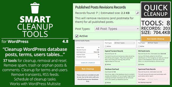Smart Cleanup Tools v5.3 – Plugin for WordPress