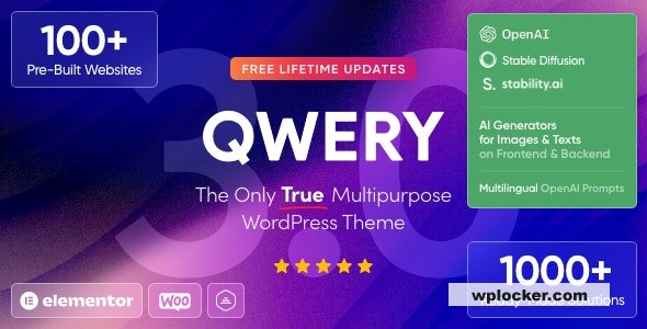 Qwery v3.1 – Multi-Purpose Business WordPress & WooCommerce Theme + ChatGPT