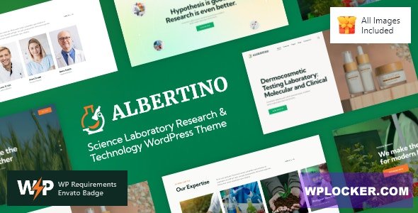 Albertino v2.14 – Science Laboratory Research & Technology WordPress Theme