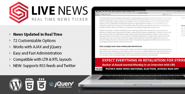 Live News v2.18 – Real Time News Ticker
