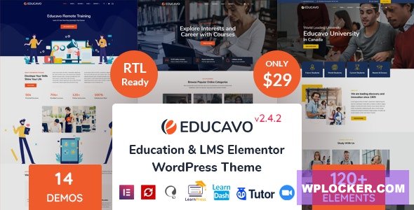 Educavo v3.0.9 – Online Courses & Education WordPress Theme