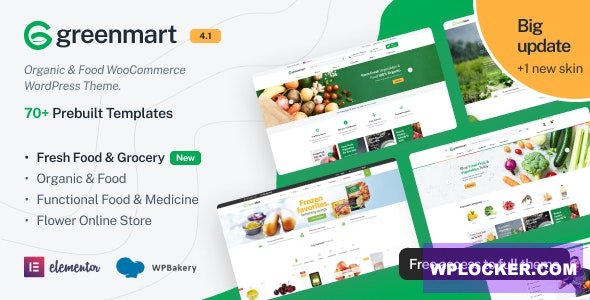 GreenMart v4.1.9 – Organic & Food WooCommerce WordPress Theme