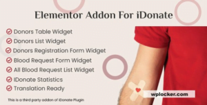 Elementor Addon for IDonatePro v1.0 – Blood Donation, Request And Donor Management