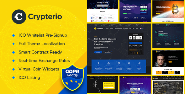 Crypterio v2.4.9 – ICO and Cryptocurrency WordPress Theme