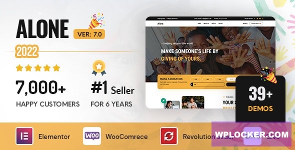 Alone v7.6.4 – Charity Multipurpose Non-profit WordPress Theme