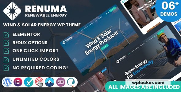 Renuma v1.2 – Wind & Solar Energy WordPress Theme