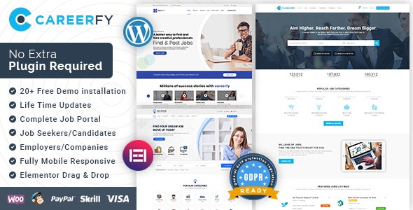 Careerfy v9.8.2 – Job Board WordPress Theme