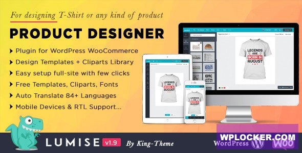 Lumise Product Designer v2.0.6 – WooCommerce WordPress