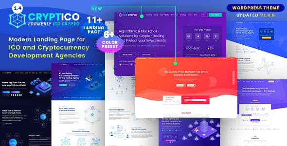 Cryptico v1.4.15 – ICO Crypto Landing & Cryptocurrency Theme