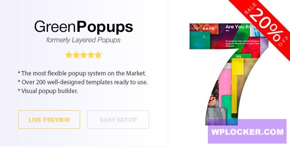 Green Popups (formerly Layered Popups) v7.51 – Popup Plugin for WordPress