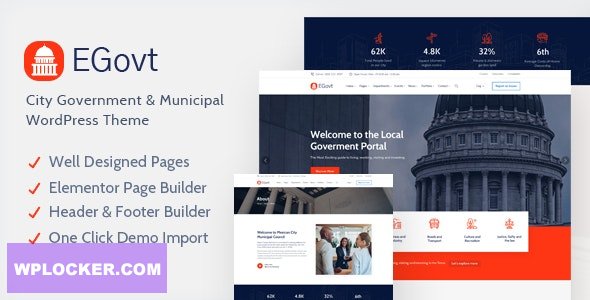 EGovt v1.5.3 – City Government WordPress Theme