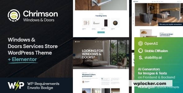 Chrimson v2.2 – Windows & Doors Installation Services Store WordPress Theme + AI