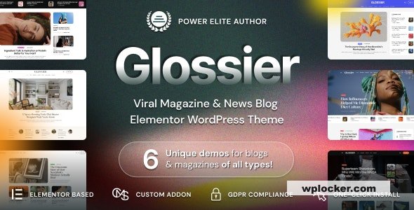 Glossier v1.0.8 – Newspaper & Viral Magazine WordPress Theme