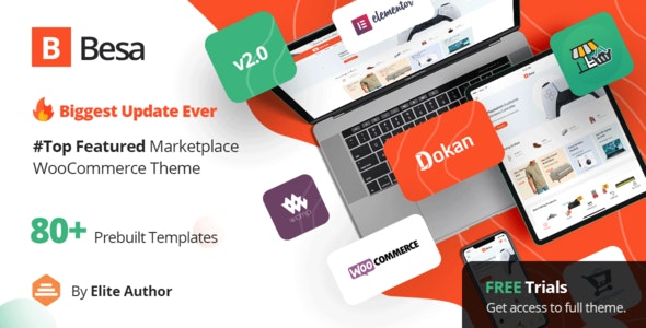 Besa v2.3.5 – Elementor Marketplace WooCommerce Theme