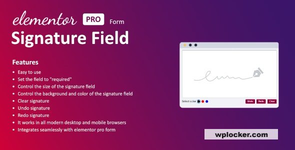 Signature Field for Elementor form v1.4.0