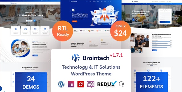 Braintech v2.6.8 – Technology & IT Solutions WordPress Theme  nulled