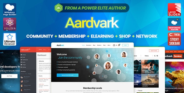 Aardvark v4.6.3 – Community, Membership, BuddyPress Theme