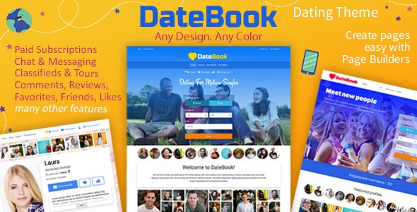 DateBook v4.8.8 – Dating WordPress Theme