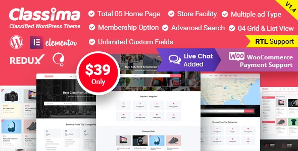 Classima v2.10.3 – Classified Ads WordPress Theme