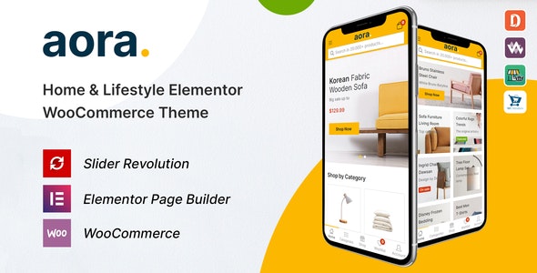 Aora v1.3.9 – Home & Lifestyle Elementor WooCommerce Theme