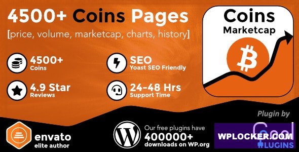 Coins MarketCap v5.6.4 – WordPress Cryptocurrency Plugin  nulled