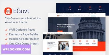 EGovt v1.4.0 – City Government WordPress Theme