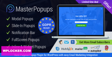 Master Popups v3.9.0 – Popup Plugin for Lead Generation