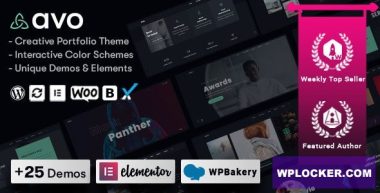 Avo v1.2.9 – Creative Portfolio & Agency WordPress Theme