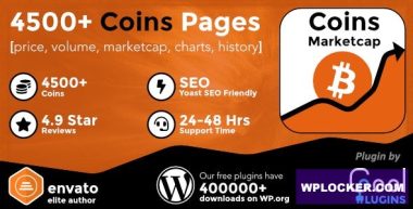 Coins MarketCap v5.6.4 – WordPress Cryptocurrency Plugin  nulled