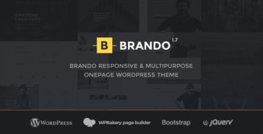 Brando v3.2 – Responsive and Multipurpose OnePage WordPress Theme